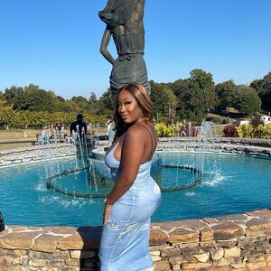 Kimicine Curve Blue Jean Stretch Dress